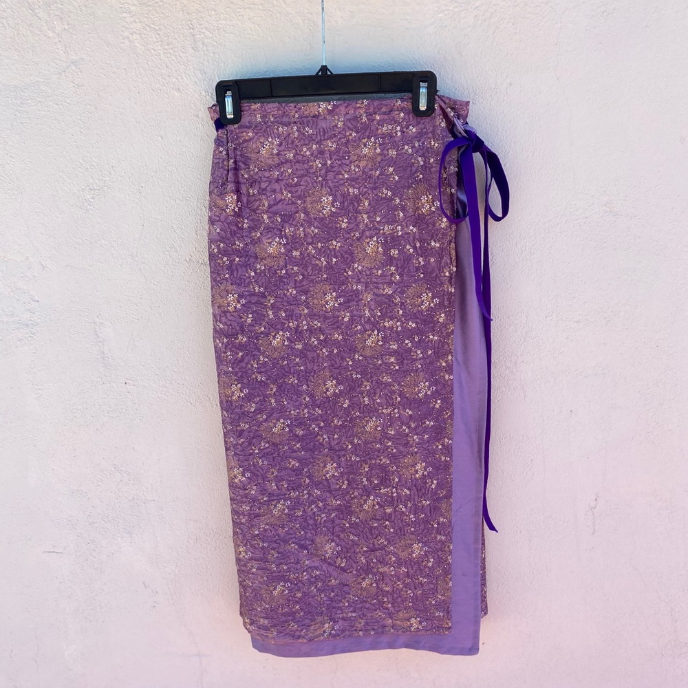 100% silk wrap skirt